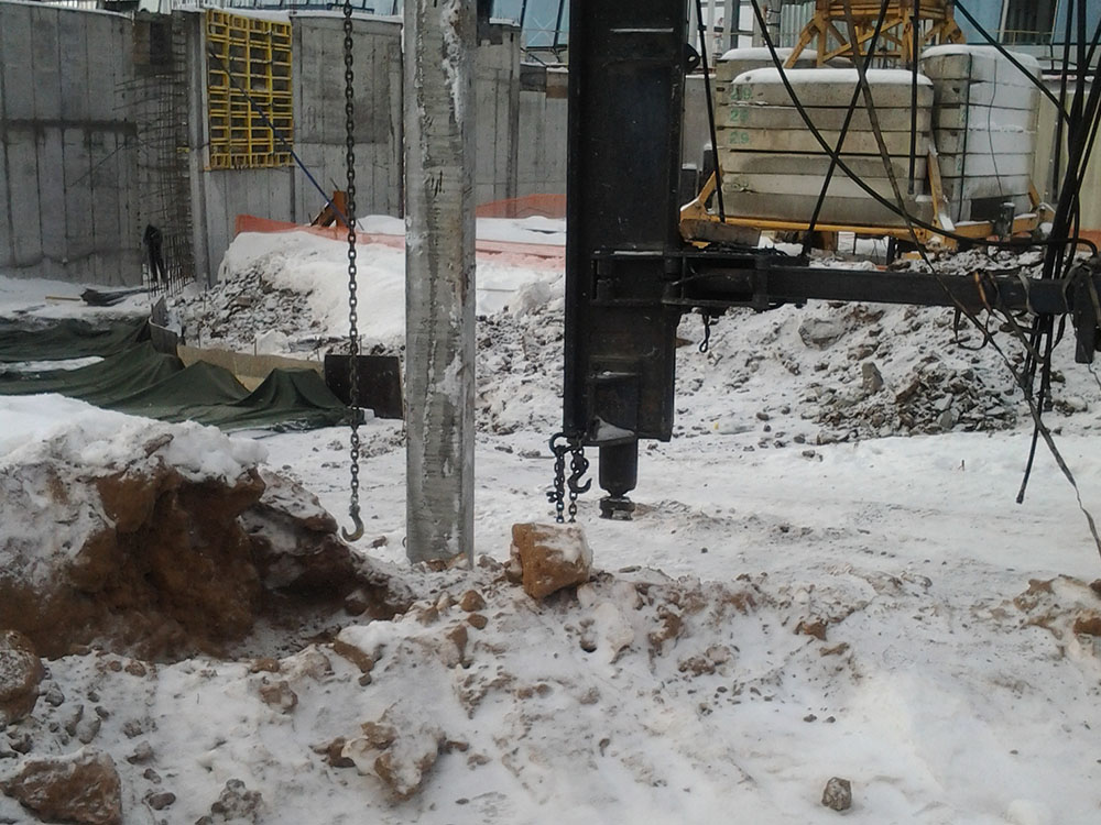 Динамические испытания грунтов сваями. Разработка ППР